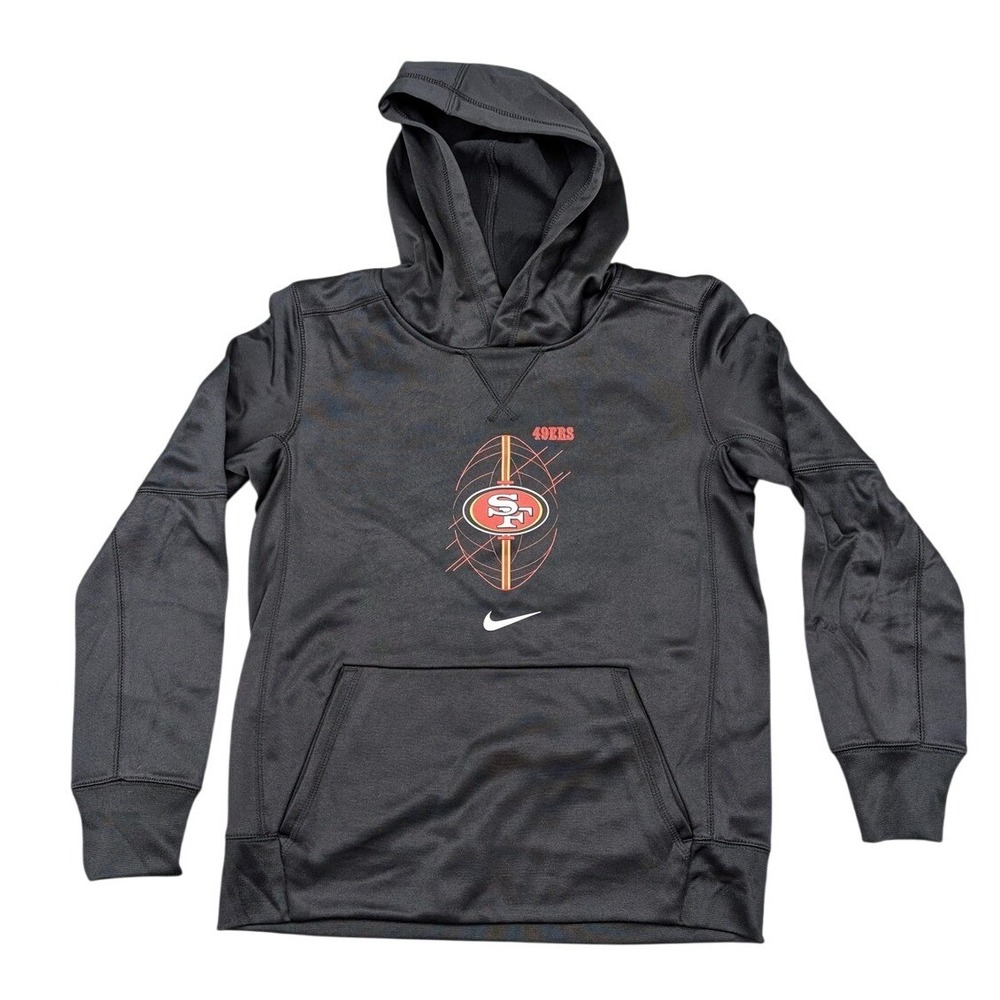 Nike San Francisco 49ers Hoodie Sweatshirt Youth Medium Black NFL Football New